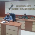 Waka Pendam XIII/Merdeka Ikuti Video Conference Bersama Ketua Gugus Tugas Covid 19