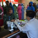 Danrem 044/Gapo Ikuti Donor Darah di Kodam II/Swj