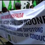 Kapolsek Pasar Kemis Lakukan Pengamanan Unjuk Rasa di PT Ching Luh Indonesia