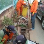 Team Biawak Membersihkan Sampah yang Menumpuk di Jalan Indoporlen Setia Mekar