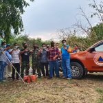 Dansektor 20 Melaksanakan Pengukuran Untuk Pembuatan Sheet Pile di DAS Cibe’et