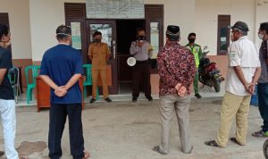 Jelang Pilkades Petugas Lakukan Woro-Woro dan Himbauan Prokes