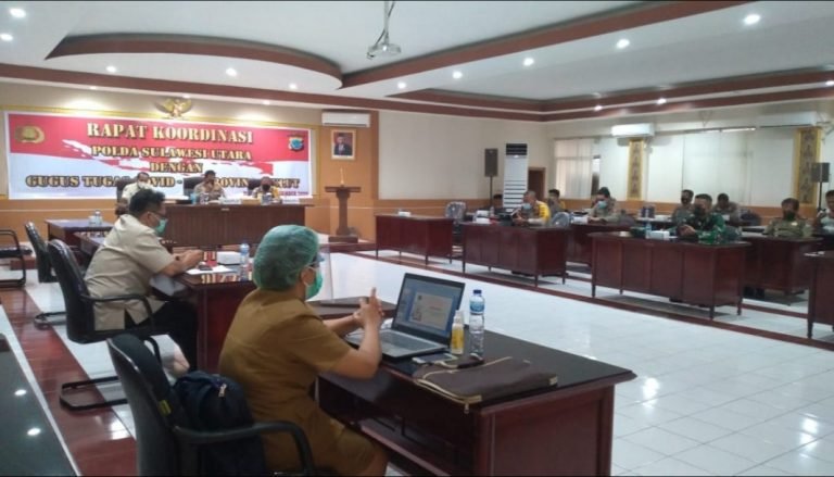 Polda Sulut Gelar Rakor Bersama Gugus Tugas Covid-19