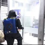 Polda Sulut dan Polresta Lakukan Penyemprotan Disinfektan Massal di Kota Manado