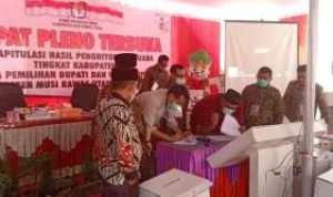 Usai Pleno KPU Muratara Tanda Tangan Rekapitulasi