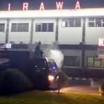 Cegah Penyebaran Covid-19, Empat Mobil AWC Polda Sulut Semprotkan Disinfektan