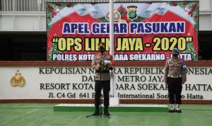 Polresta Bandara Soekarno-Hatta Gelar Apel Ops Lilin Jaya 2020