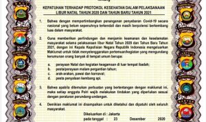 Libur Natal dan Tahun Baru, Kapolri Terbitkan Maklumat Kepatuhan Prokes