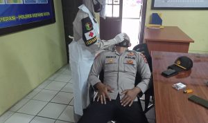 Bagops Polres Serang Kota Jalani Tes Swab Antigen