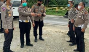 Dirlantas Polda Sumut Tinjau Longsor Dijalan Medan–Brastagi Km.24