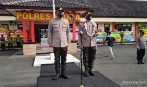 Sertijab Kapolres Blora Lama AKPB Ferry Irawan kepada AKBP Wiraga Dimas Tama