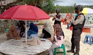 Cegah Kerawanan Kriminalitas dan Penegakan Protokol Kesehatan, Sat Sabhara Terus Melakukan Patroli Pantai