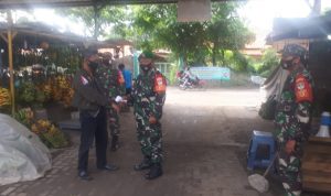 Koramil 01/Tln Lakukan PPKM, Cegah Covid-19 di Pasar Mutiara Garuda