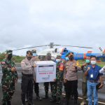 Diangkut Helikopter Polri, Vaksin Covid-19 Tiba di Talaud