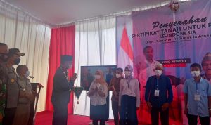 Bupati dan BPN Mura ikuti Virtual Penyerahan Sertifikat Tanah