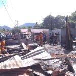 Kebakaran Hanguskan Tiga Bangunan Kios di Desa Air Pinang dan Satu Mobil L 300