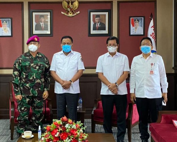 Danlantamal VIII Kunjungan ke Gubernur Sulut