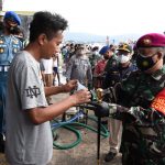 Danlantamal VIII Pantau Penerapan Prokes Covid-19 di Pelabuhan