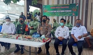 Kodim 0510/Trs Bersama PT. Fortune Nestindo Sukses Berikan 500 Paket Sembako Kepada Warga