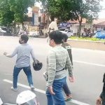 Motor di Tarik Debt Collector Matel, Sekelompok Orang Geruduk Lesing Permata Finance Kota Serang