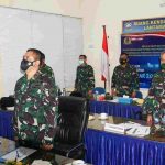 Danlantamal VIII Ikuti Rakernispomar TNI AL 2021 Secara Virtual