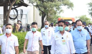 Dandim 0510/Trs Monitoring Kunjungan Menteri Pertanian Periksa Kualitas Daging