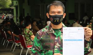 Dandim 0510/Trs di Vaksin Bersama 1.339 Prajurit