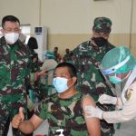 Ratusan Personel TNI Jajaran Kodam II/Swj Jalani Vaksin Covid-19