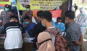 Gelar Rapid Tes Gratis, Polsek Kepulauan Seribu Bersama 4 Pilar di Pulau Tidung