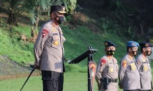 Kapolda Sumsel Pimpin Apel Pagi di Batalyon A Pelopor Satbrimob