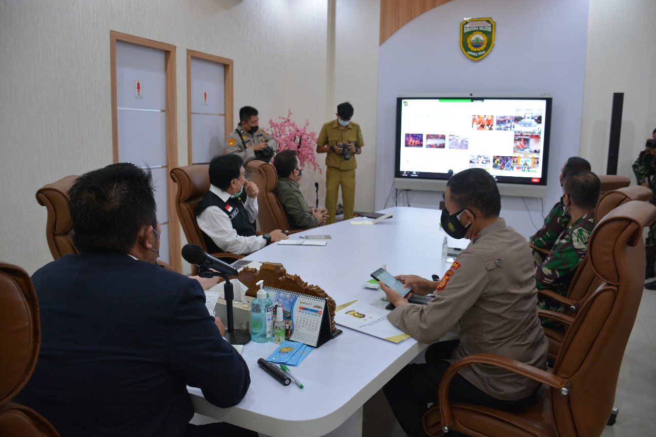 Kasdam II/Swj Ikuti Rakor Penegakan Prokes di Daerah Bersama Mendagri 3 IMG 20210503 WA0035