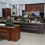 Pangdam II/Swj Vidcon bersama Kasad Bahas Pemberian Vaksinasi bagi Purnawirawan dan Warakawuri