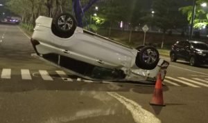 Xpander dan Agya Terlibat Kecelakaan di BSD City, 3 Orang Luka Berat