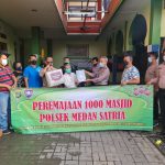 Polsek Medan Satria Lakukan Giat Ramadhan Barokah Peremajaan Seribu Masjid
