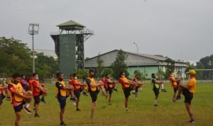 Prajurit Korem 044/Gapo Ikuti Tes Kesamaptaan Jasmani Periodik I TA 2021
