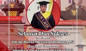 Bupati ROR Diwisuda Profesi Insinyur Unsrat