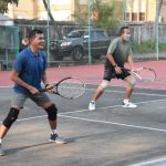 Tingkatkan Imunitas Tubuh, Danrem 044/Gapo Olahraga Tenis Lapangan bersama Pangdam II/Swj