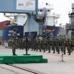 Pangdam II/Swj Pimpin Upacara Pengantaran Satgas Pamtas RI-Malaysia Yonif 144/Jaya Yudha