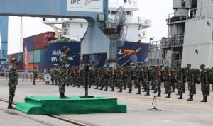 Pangdam II/Swj Pimpin Upacara Pengantaran Satgas Pamtas RI-Malaysia Yonif 144/Jaya Yudha