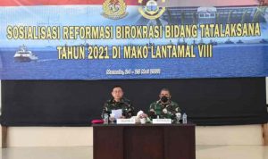 Danlantamal VIII Buka Sosialisasi ZI dan Pelatihan RB Bidang Tata Laksana