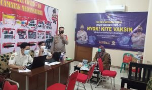 Polsek Medan Satria Buat Posko Vaksinasi dalam Rangka Bhakti Bhayangkara