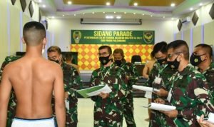 Kasdam II/Sriwijaya Pimpin Sidang Parade Penerimaan Catar Akmil TA 2021