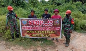 Koramil Serawai Terus Lakukan Sosialisasi Karhutla di Wilayah Binaan