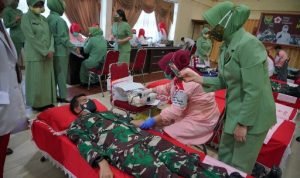 Kodam II/Swj Bersama PMI Palembang Gelar Baksos Donor Darah