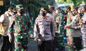 prokes TNI, Kapolri dan Menteri Kesehatan Tinjau Penaganan Covid-19 di Bangkalan