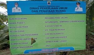 Pembangunan Rabat Beton Simpang Cubarengkok – Situregen Diduga Asal Jadi