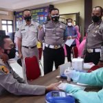 HUT Bhayangkara Ke-75, Polres Serang Kabupaten Gelar Donor Darah