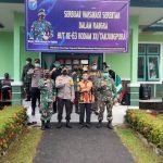 Danramil 1205-01/Nanga Pinoh Dampingi Wakil Bupati Beserta Rombongan Tinjau Vaksinasi