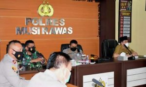 Kapolres dan OPD Musi Rawas ikuti Pembahasan PPKM Diperketat Via Virtual