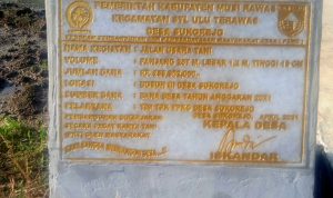 Diduga Pembangunan Jalan Usaha Tani Desa Sukorejo Ditilep